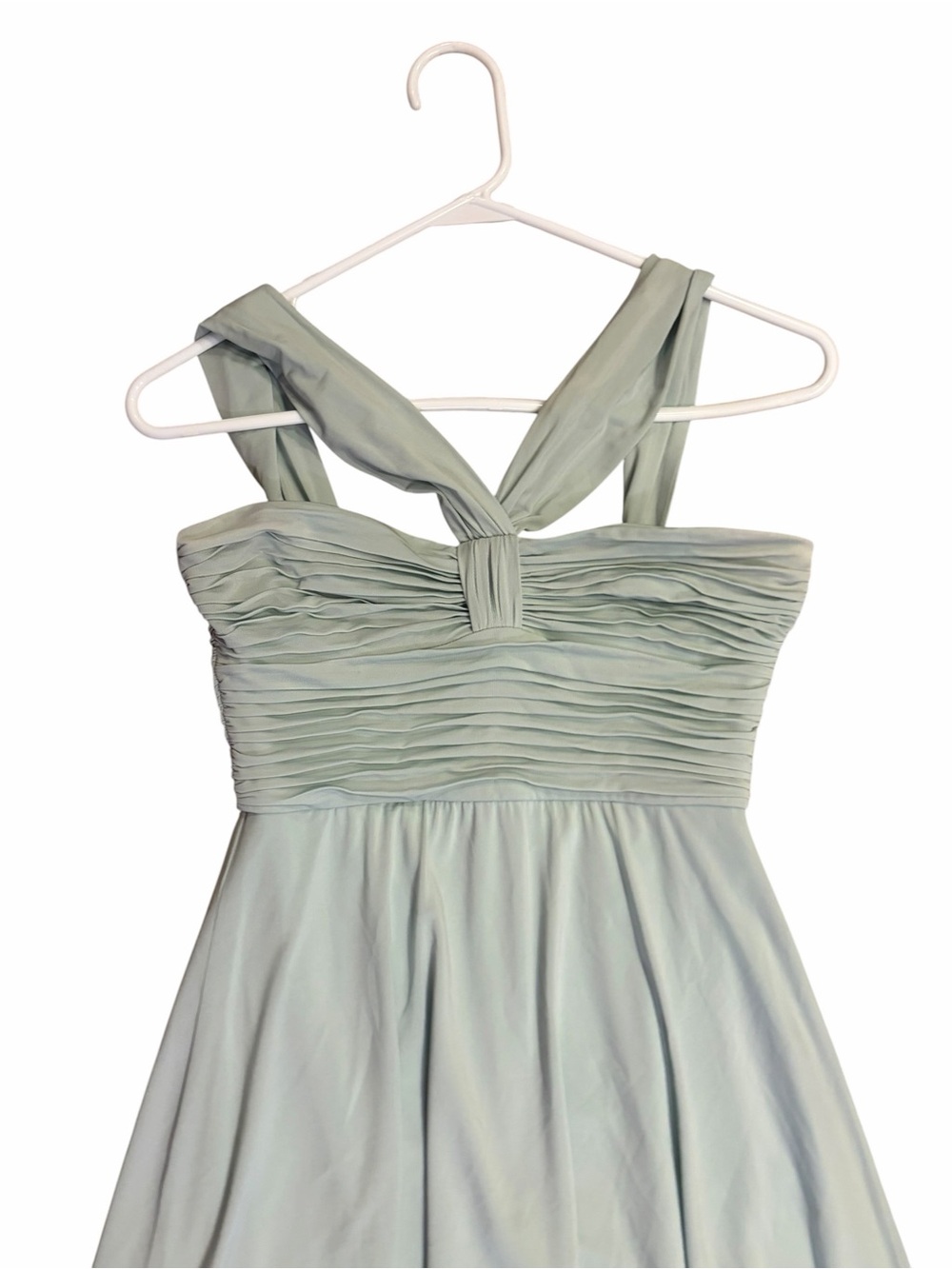 BCBGMAZAZRIA Mint Green Drape Dress Bridesmaid - Picture 3 of 5